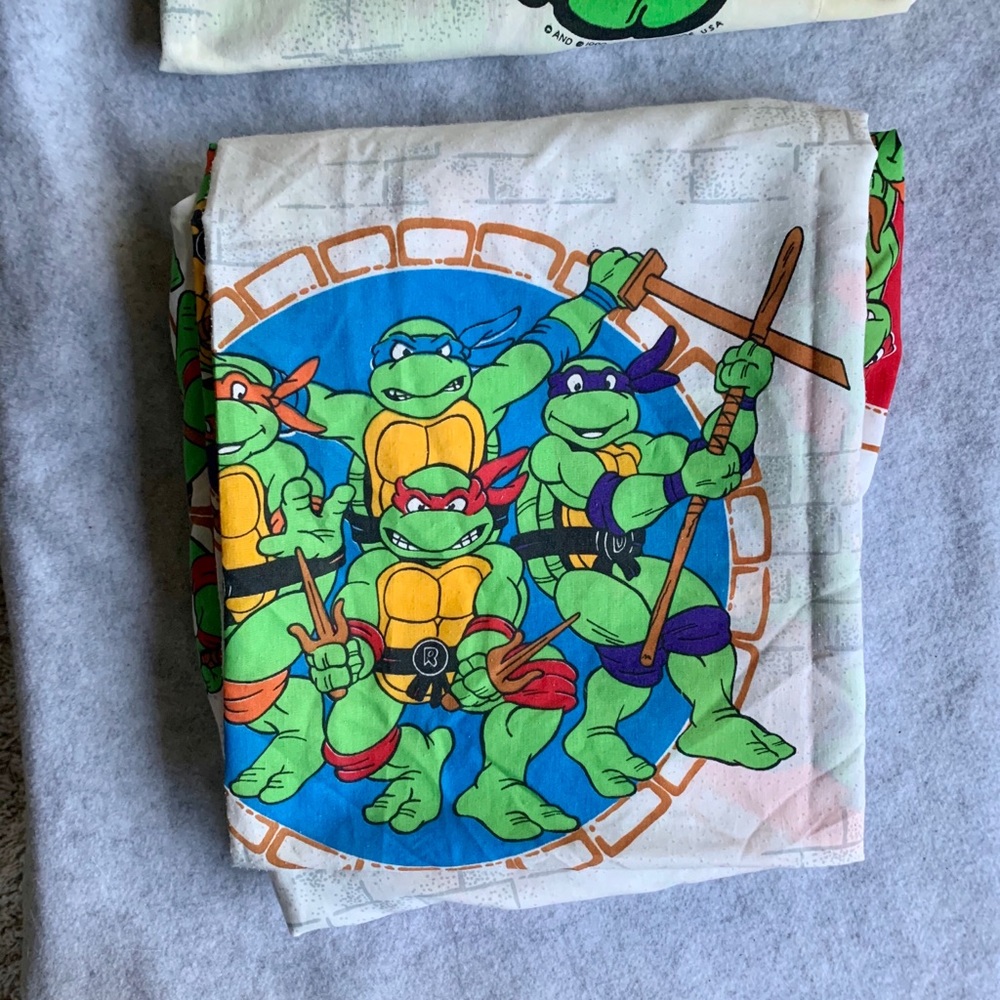 1990 Teenage Mutant Ninja Turtle Flat Sheet/Case - Picture 3 of 7